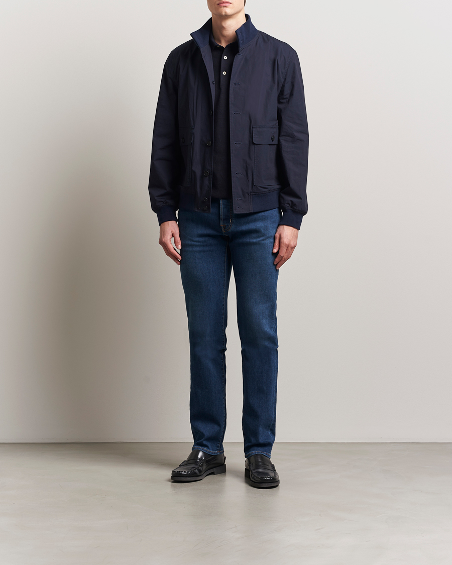 Herre | Jeans | Jacob Cohën | Bard Slim Fit Stretch Jeans Dark Blue Wash