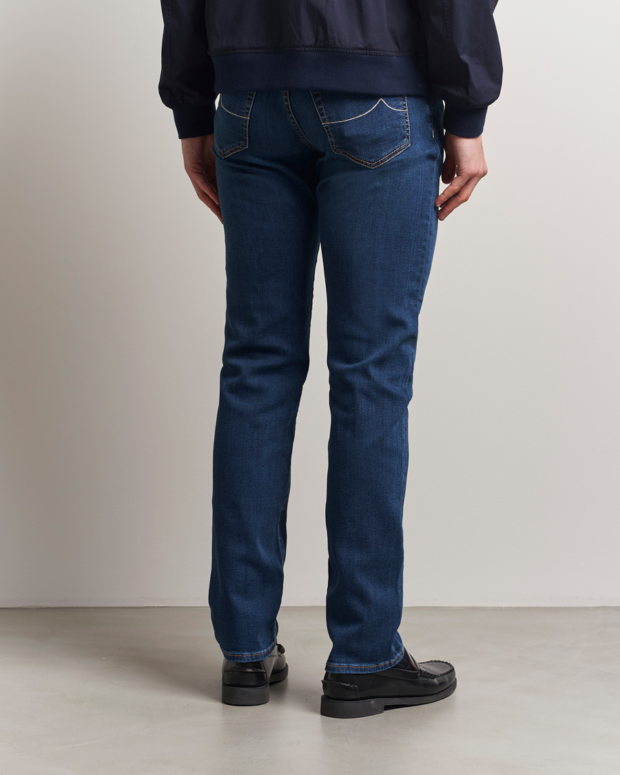 Herre | Jeans | Jacob Cohën | Bard Slim Fit Stretch Jeans Dark Blue Wash