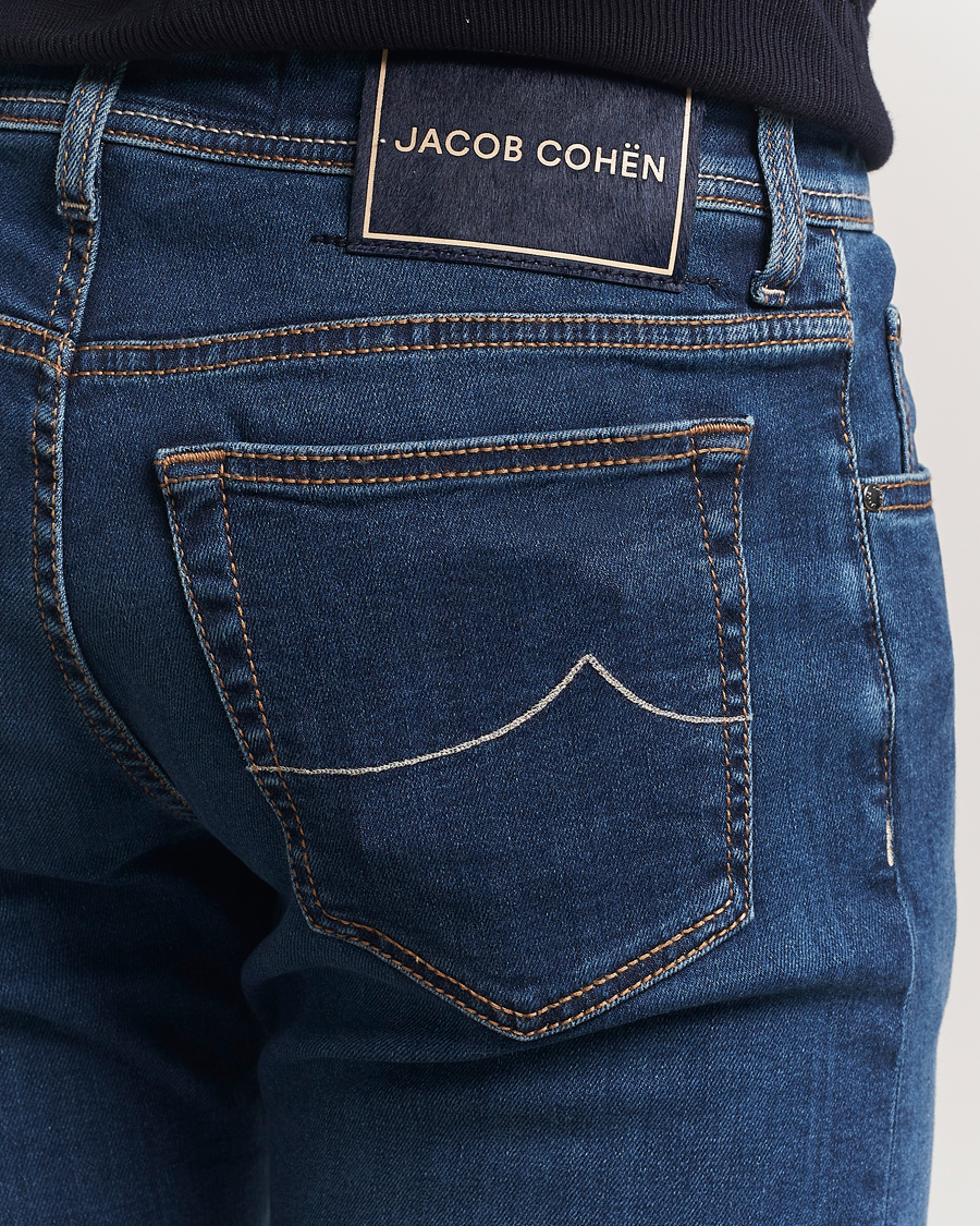 Herre | Jeans | Jacob Cohën | Bard Slim Fit Stretch Jeans Dark Blue Wash