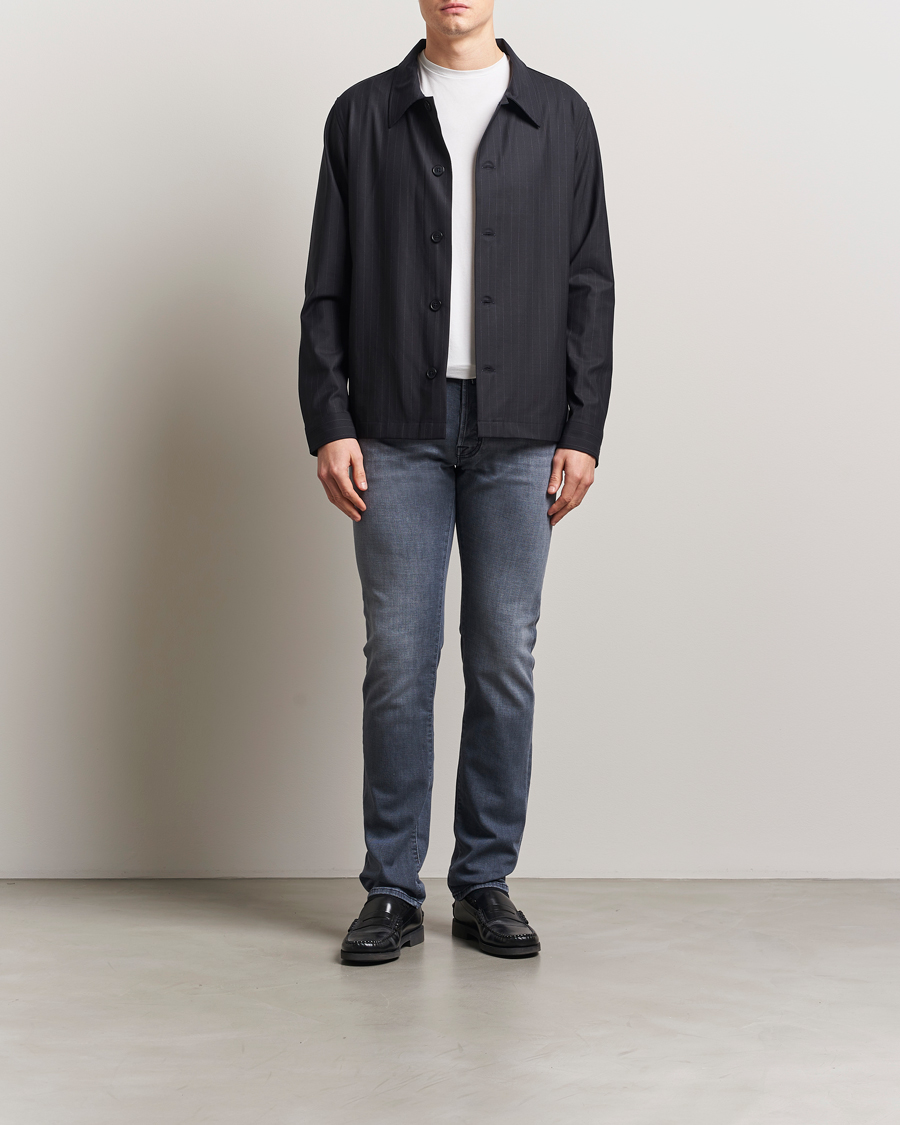 Herre | Jeans | Jacob Cohën | Bard Slim Fit Stretch Jeans Mid Grey
