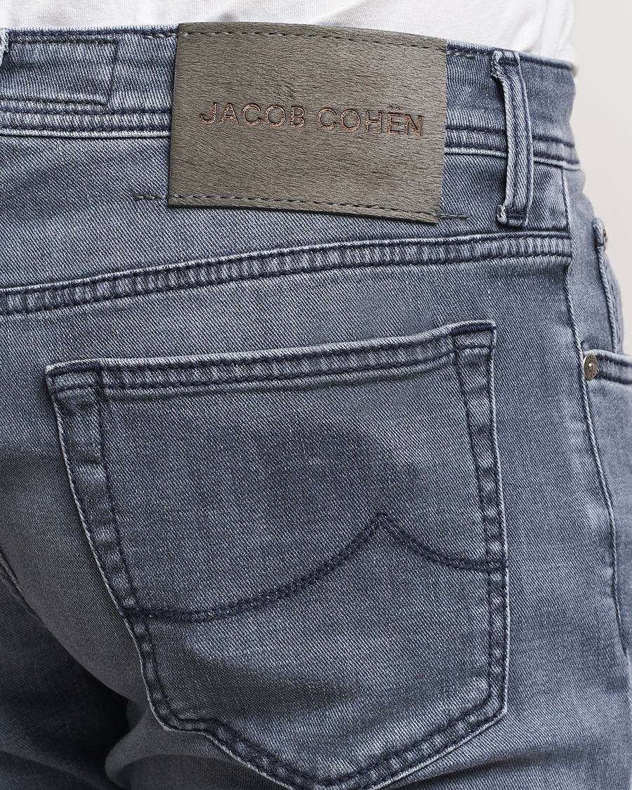 Herre | Jeans | Jacob Cohën | Bard Slim Fit Stretch Jeans Mid Grey