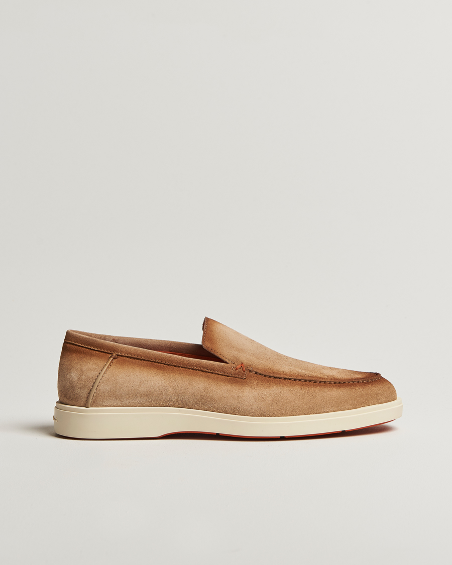 Herre | Loafers | Santoni | Detroit Loafers Beige Suede