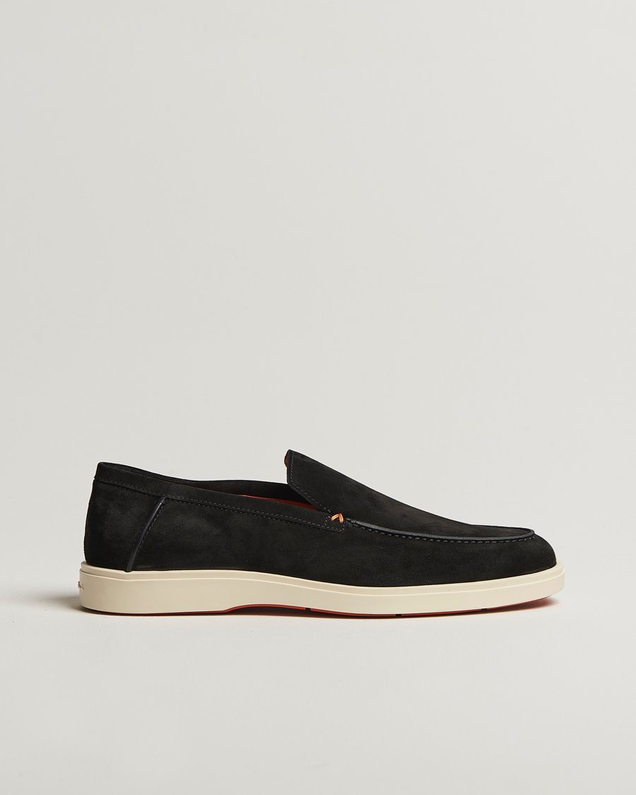 Herre | Loafers | Santoni | Detroit Loafers Black Suede