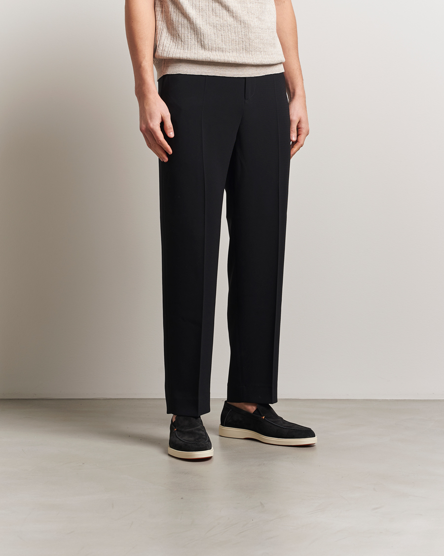 Herre | Loafers | Santoni | Detroit Loafers Black Suede