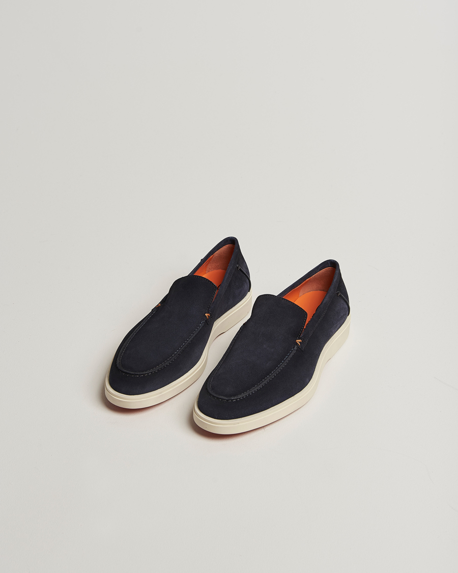 Herre | Loafers | Santoni | Detroit Loafer Navy Suede