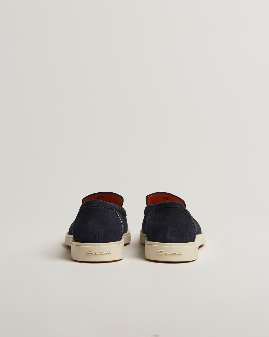 Herre | Loafers | Santoni | Detroit Loafer Navy Suede