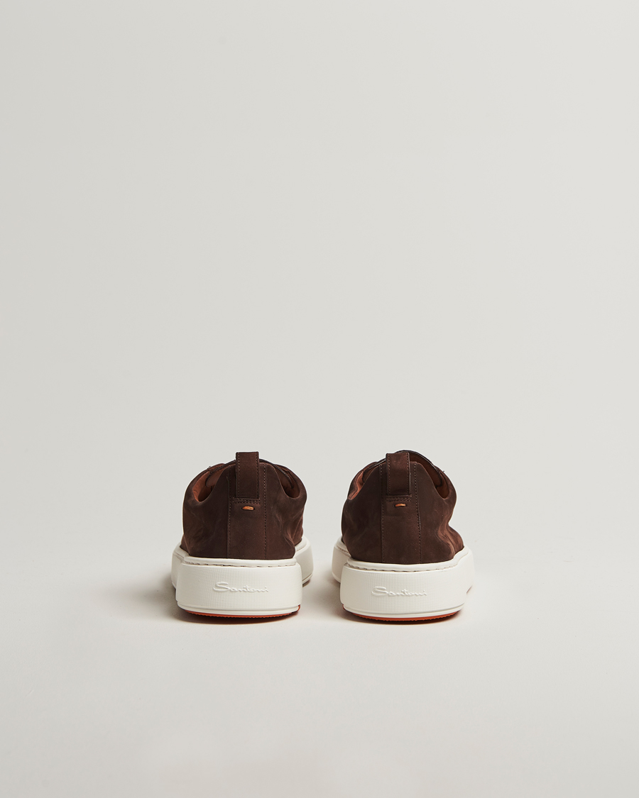 Herre | Sneakers | Santoni | Cleanic No Lace Sneakers Brown Nubuck