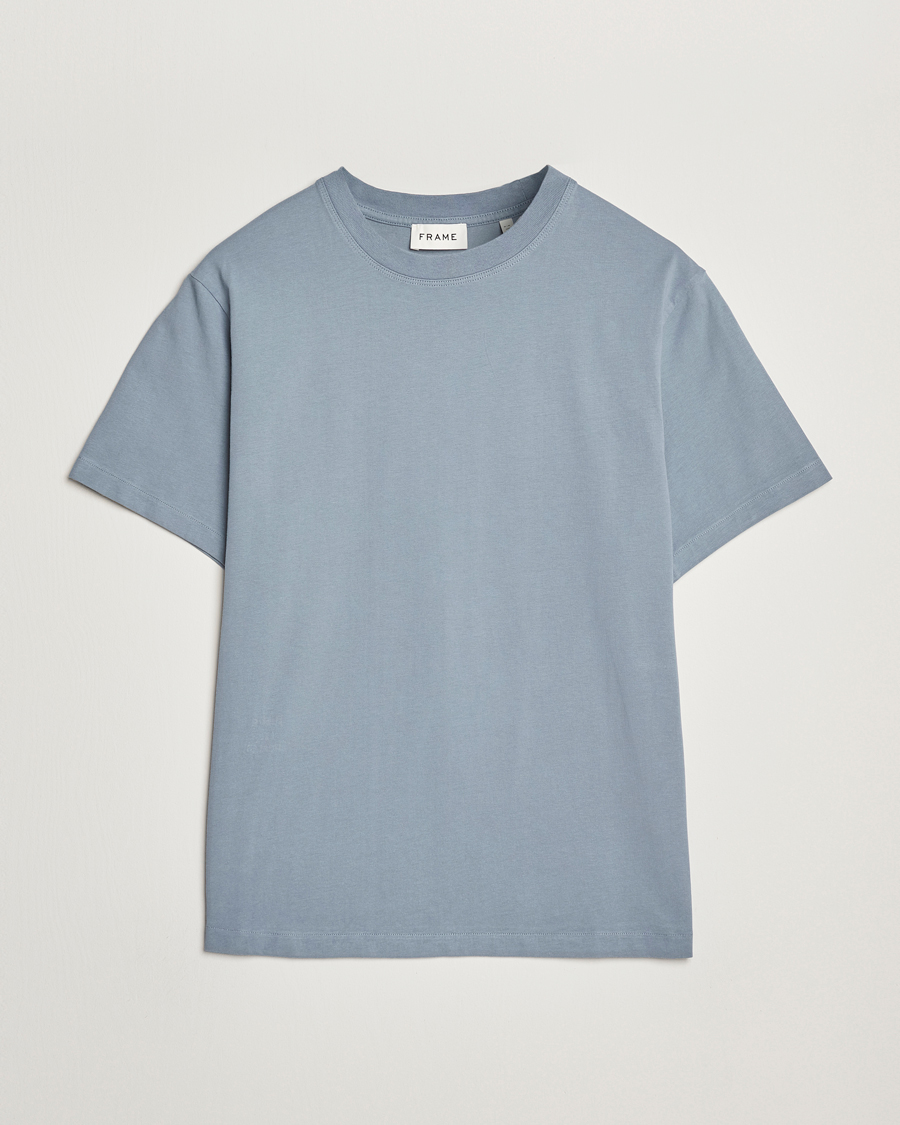 Herre | T-Shirts | FRAME | Logo T-Shirt Smoky Blue