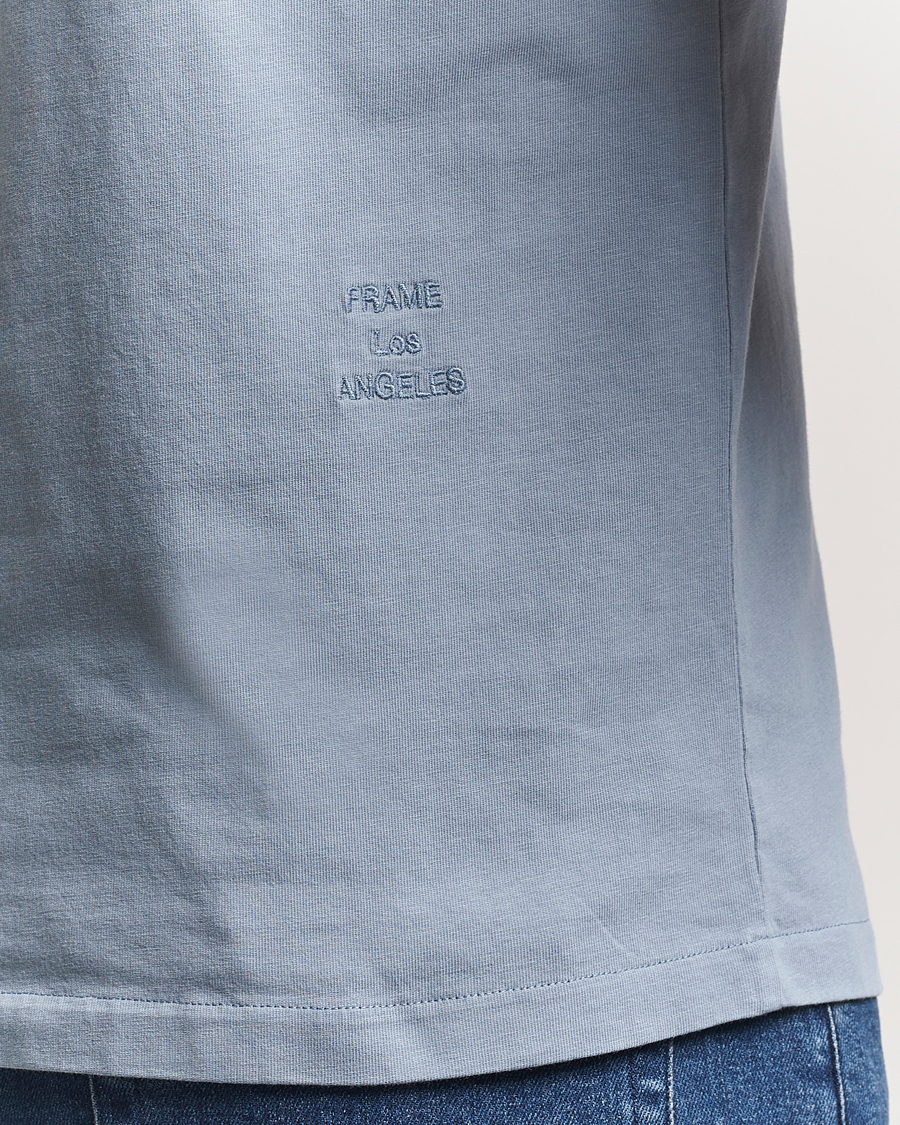 Herre | T-Shirts | FRAME | Logo T-Shirt Smoky Blue