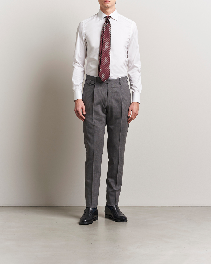 Herre | Skjorter | Kiton | Slim Fit Dress Shirt White