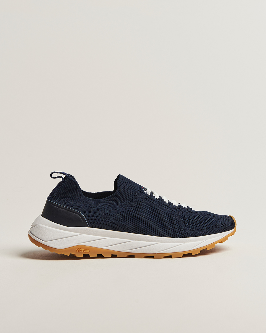Herre | Sneakers | Kiton | Mesh Running Sneakers Navy