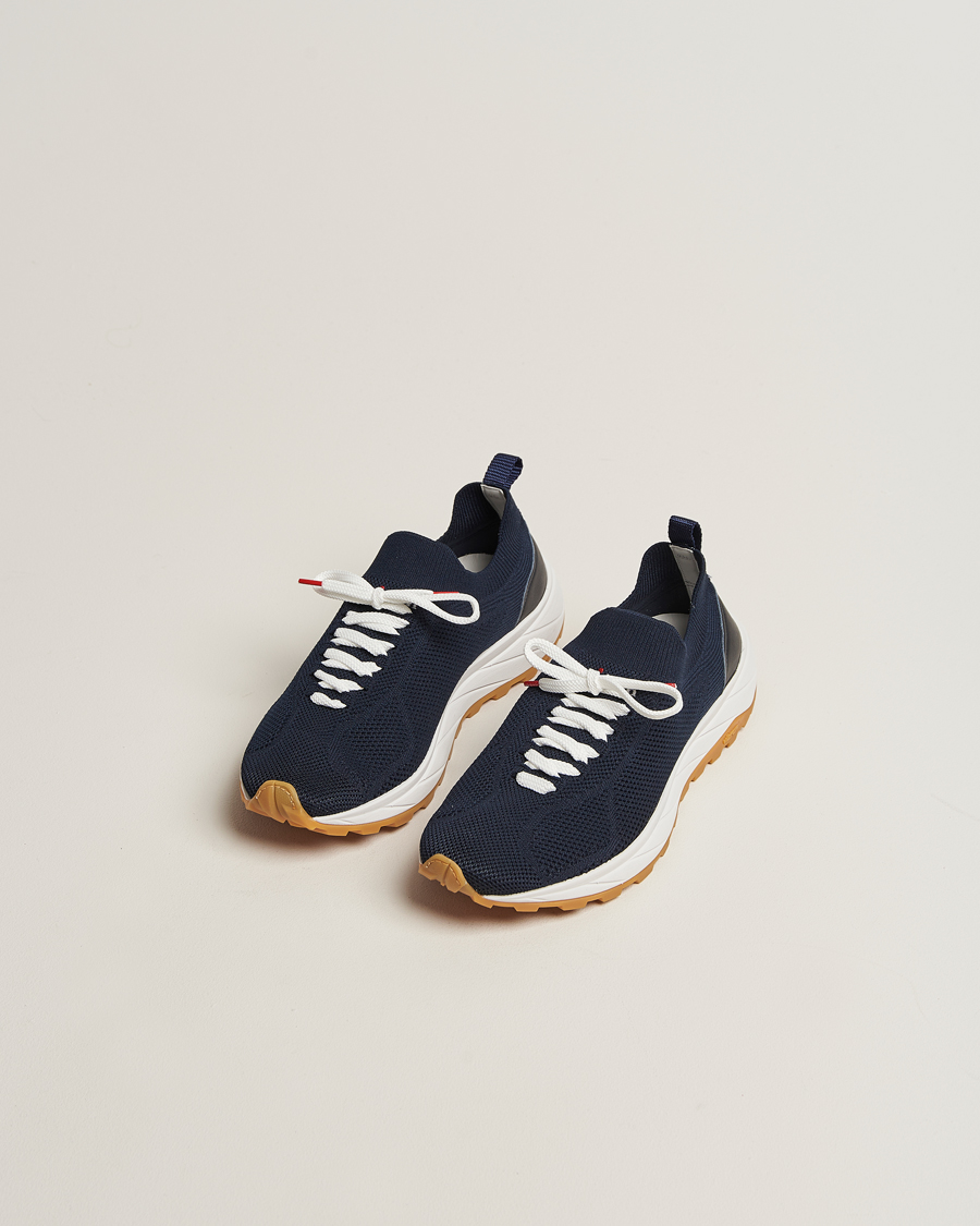 Herre | Sneakers | Kiton | Mesh Running Sneakers Navy