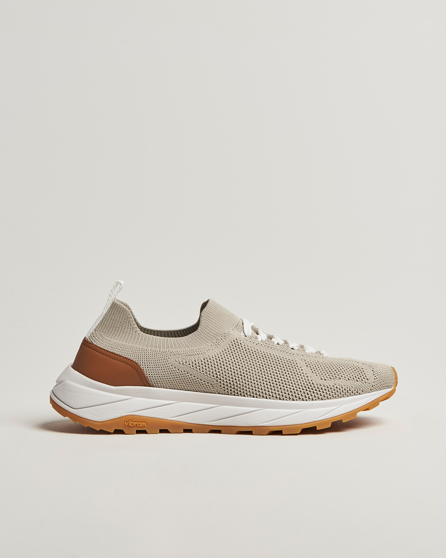 Herre | Sneakers | Kiton | Mesh Running Sneakers Beige