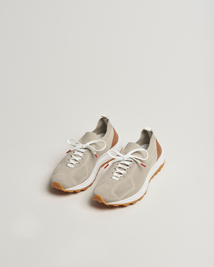 Herre | Sneakers | Kiton | Mesh Running Sneakers Beige