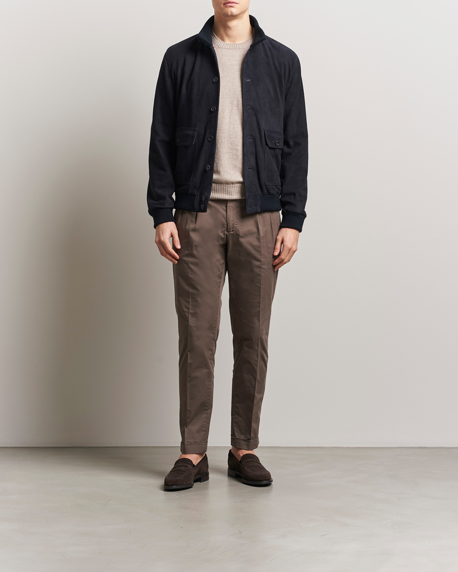 Herre | Jakker | Valstar | Valstarino Suede Jacket Navy