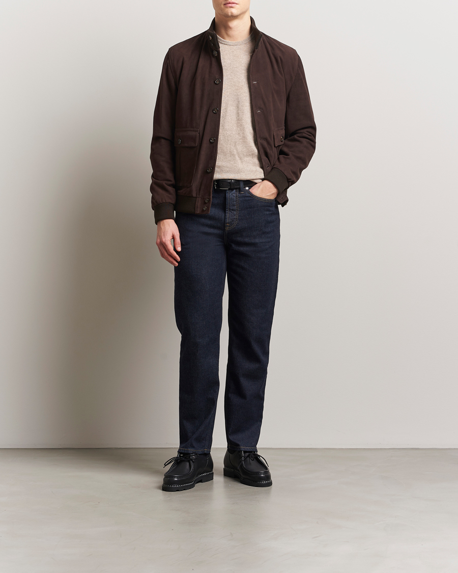 Herre | Jakker | Valstar | Valstarino Suede Jacket Dark Brown
