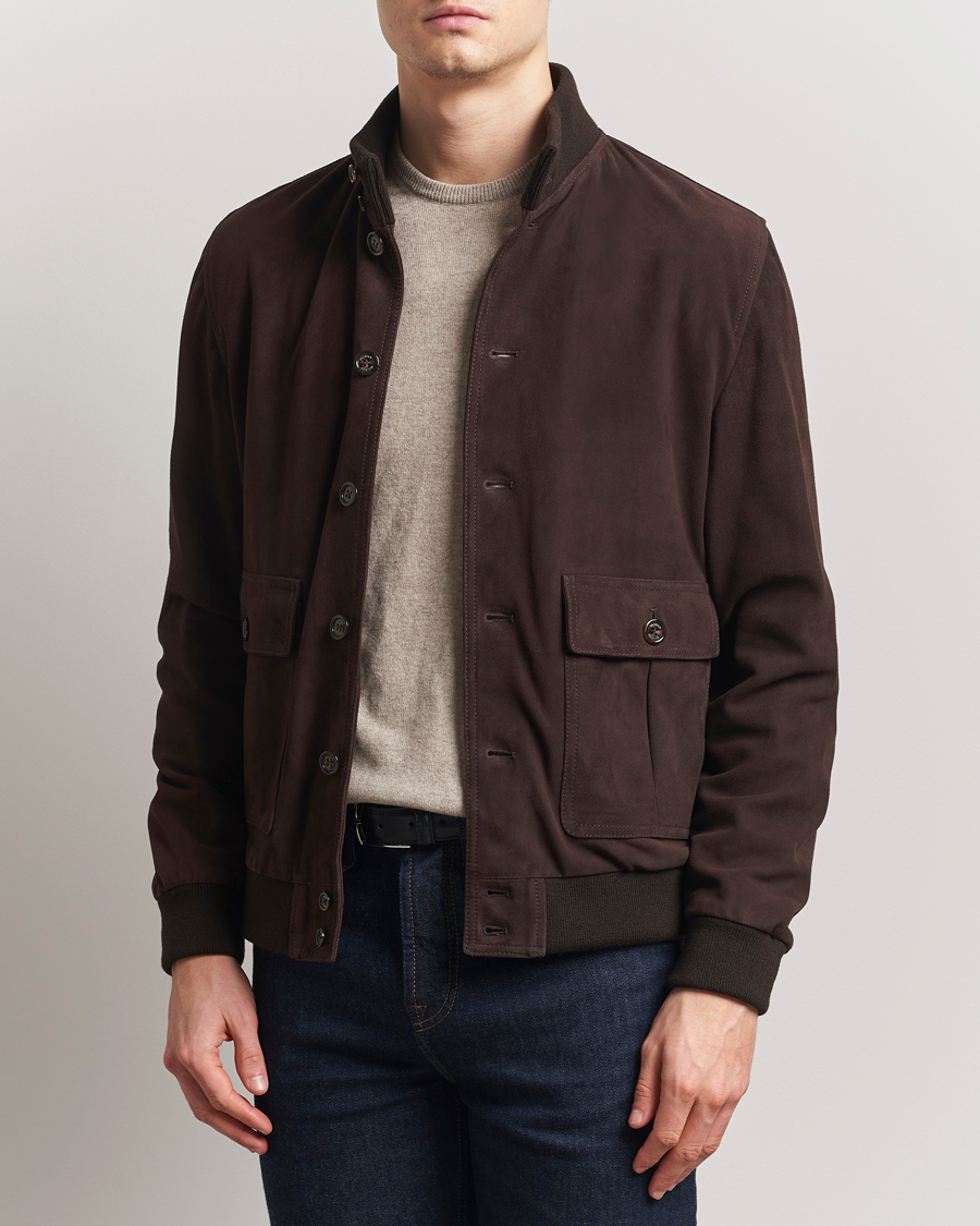 Herre | Jakker | Valstar | Valstarino Suede Jacket Dark Brown
