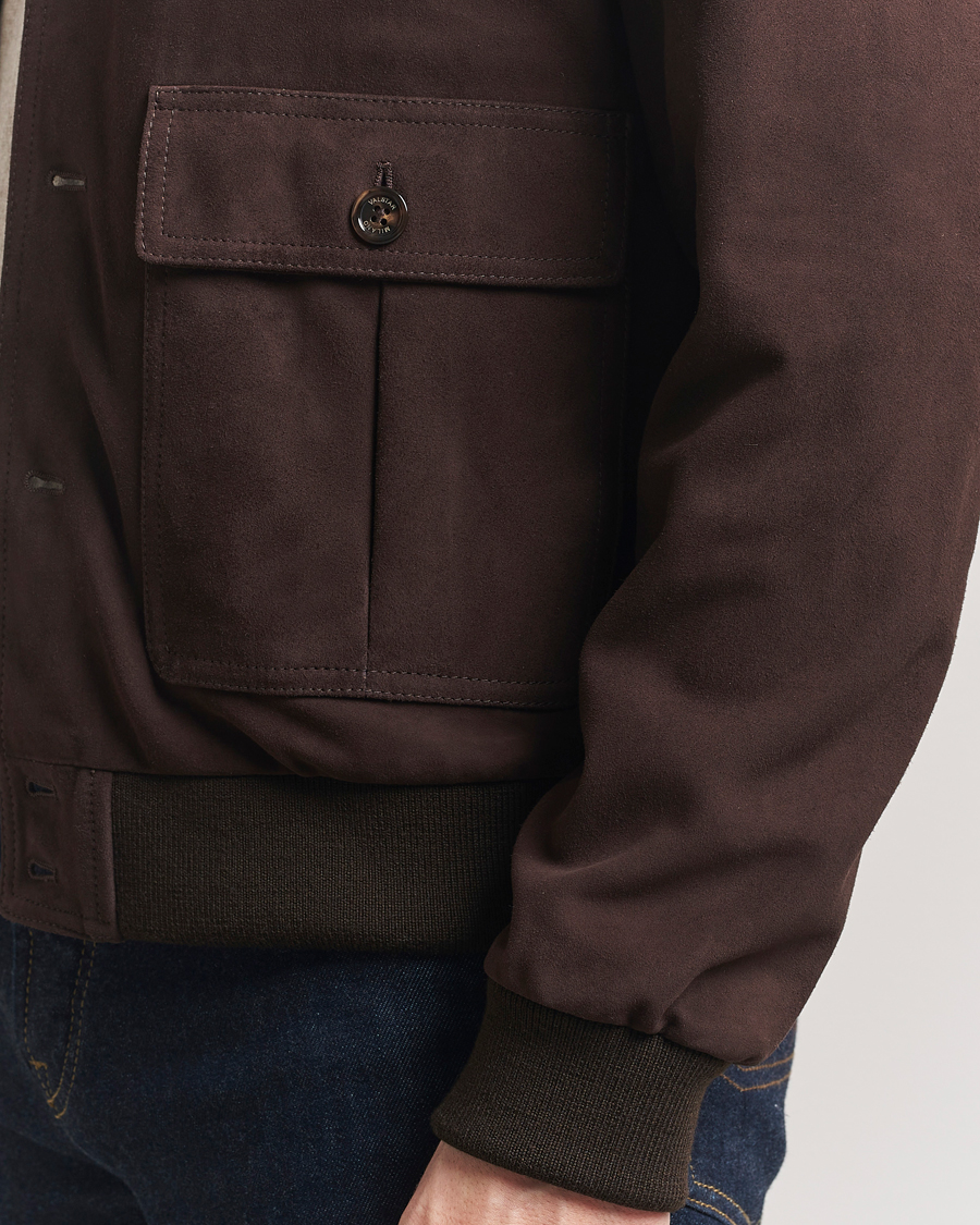 Herre | Jakker | Valstar | Valstarino Suede Jacket Dark Brown