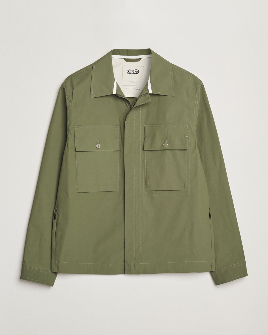 Herre | Jakker | Valstar | Cotton Poplin Shirt Jacket Green