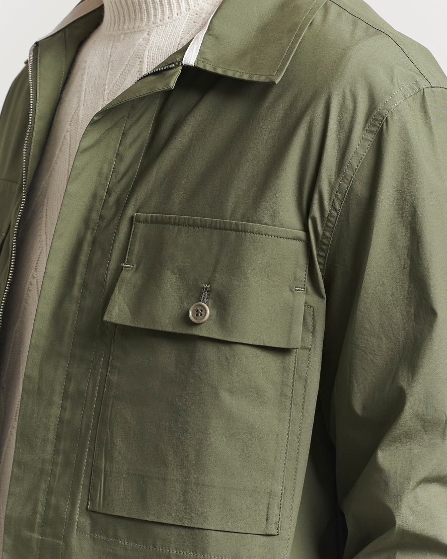 Herre | Jakker | Valstar | Cotton Poplin Shirt Jacket Green