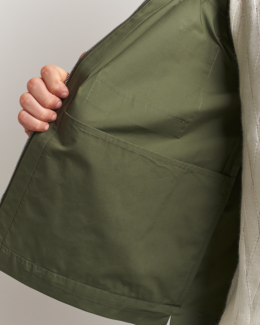 Herre | Jakker | Valstar | Cotton Poplin Shirt Jacket Green