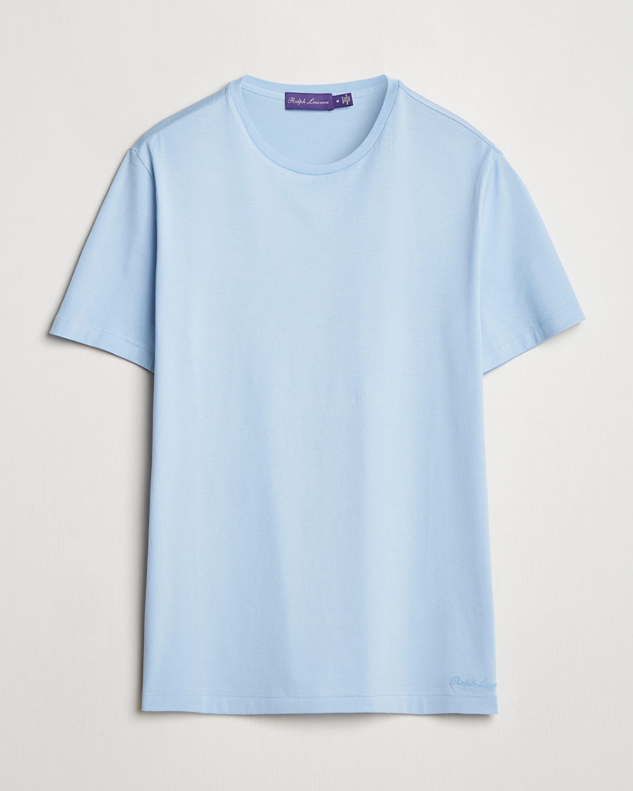 Herre | T-Shirts | Ralph Lauren Purple Label | Short Sleeve T-Shirt Chambray