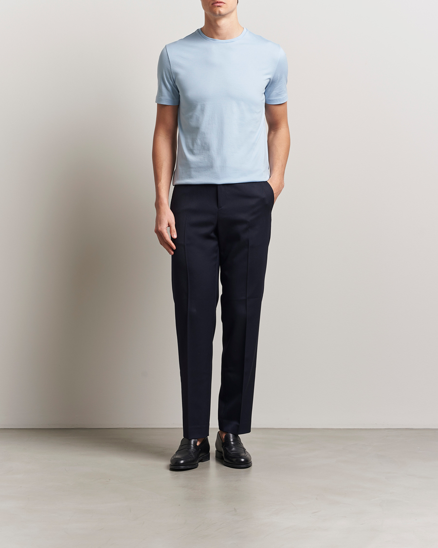 Herre | T-Shirts | Ralph Lauren Purple Label | Short Sleeve T-Shirt Chambray