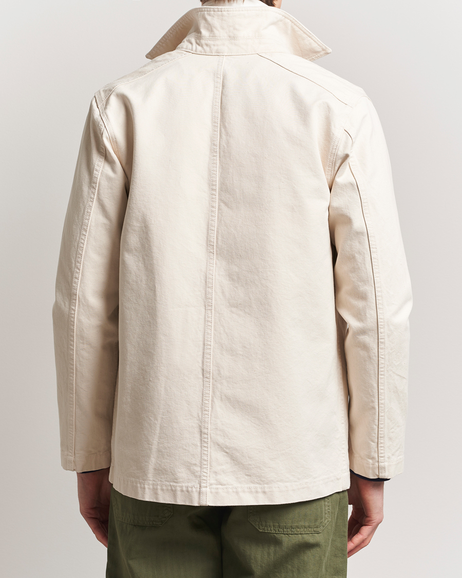 Herre | Jakker | Drake's | Duck Cotton Canvas Shore Jacket Natural