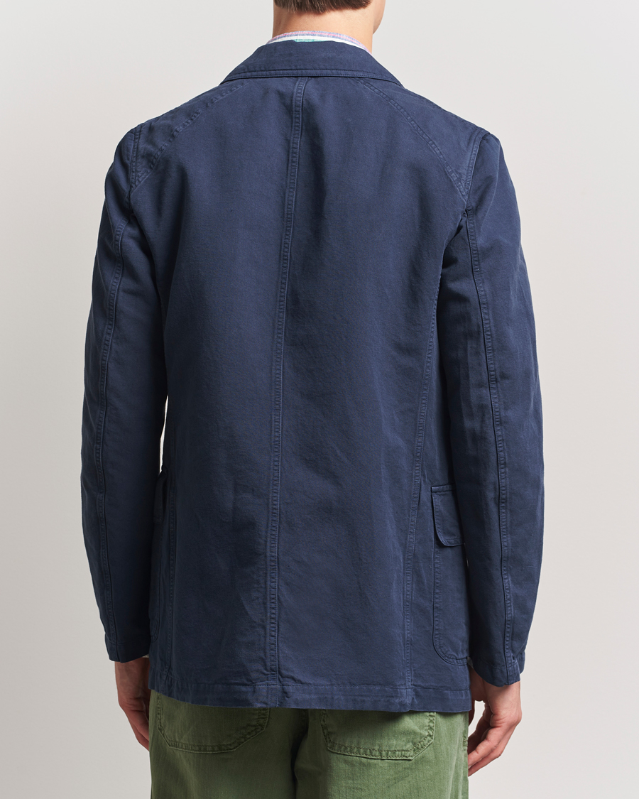 Herre | Dressjakker | Drake's | MKI Cotton/linen Games Blazer Navy