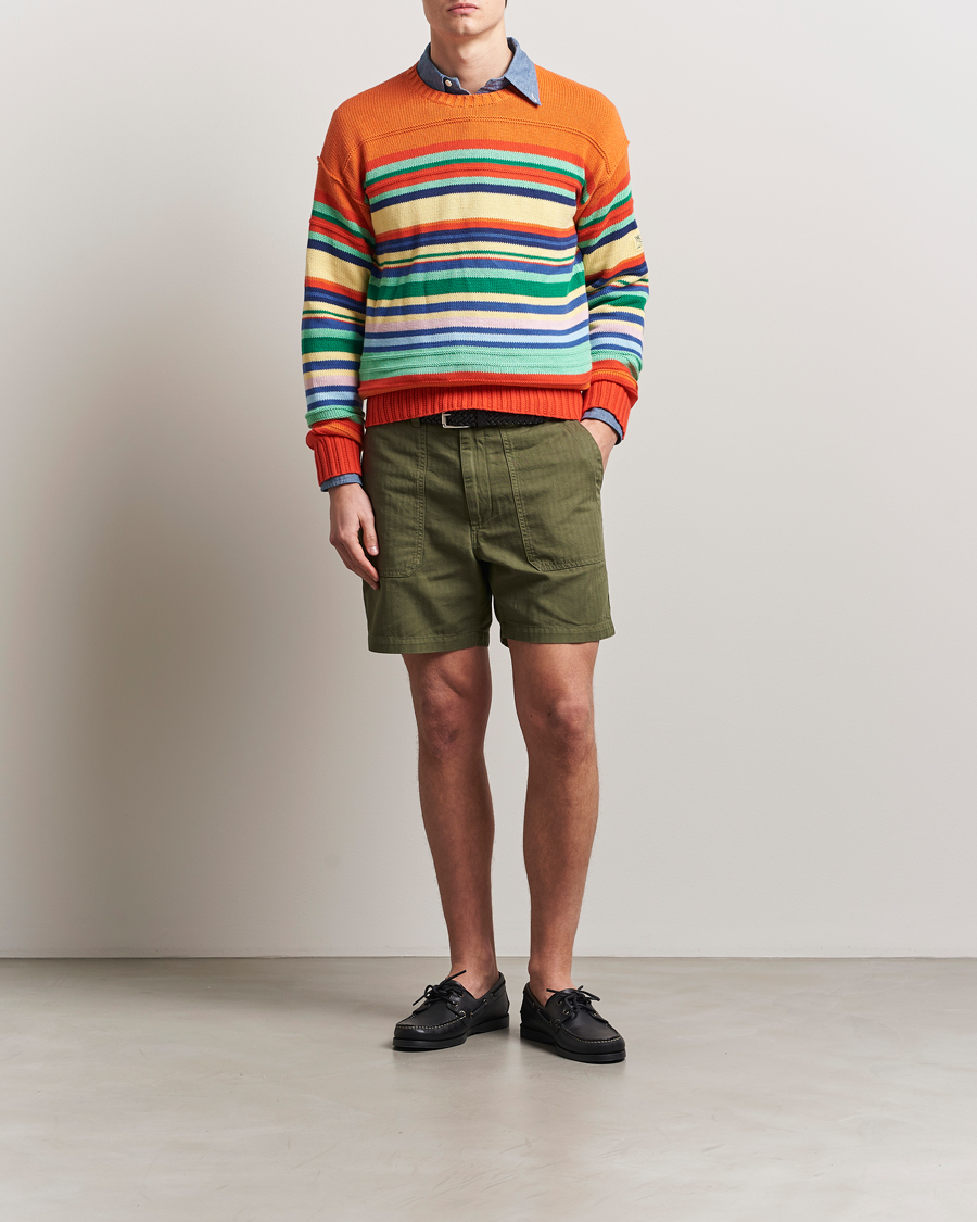 Herre | Shorts | Drake's | Fatigue Cotton Shorts Olive