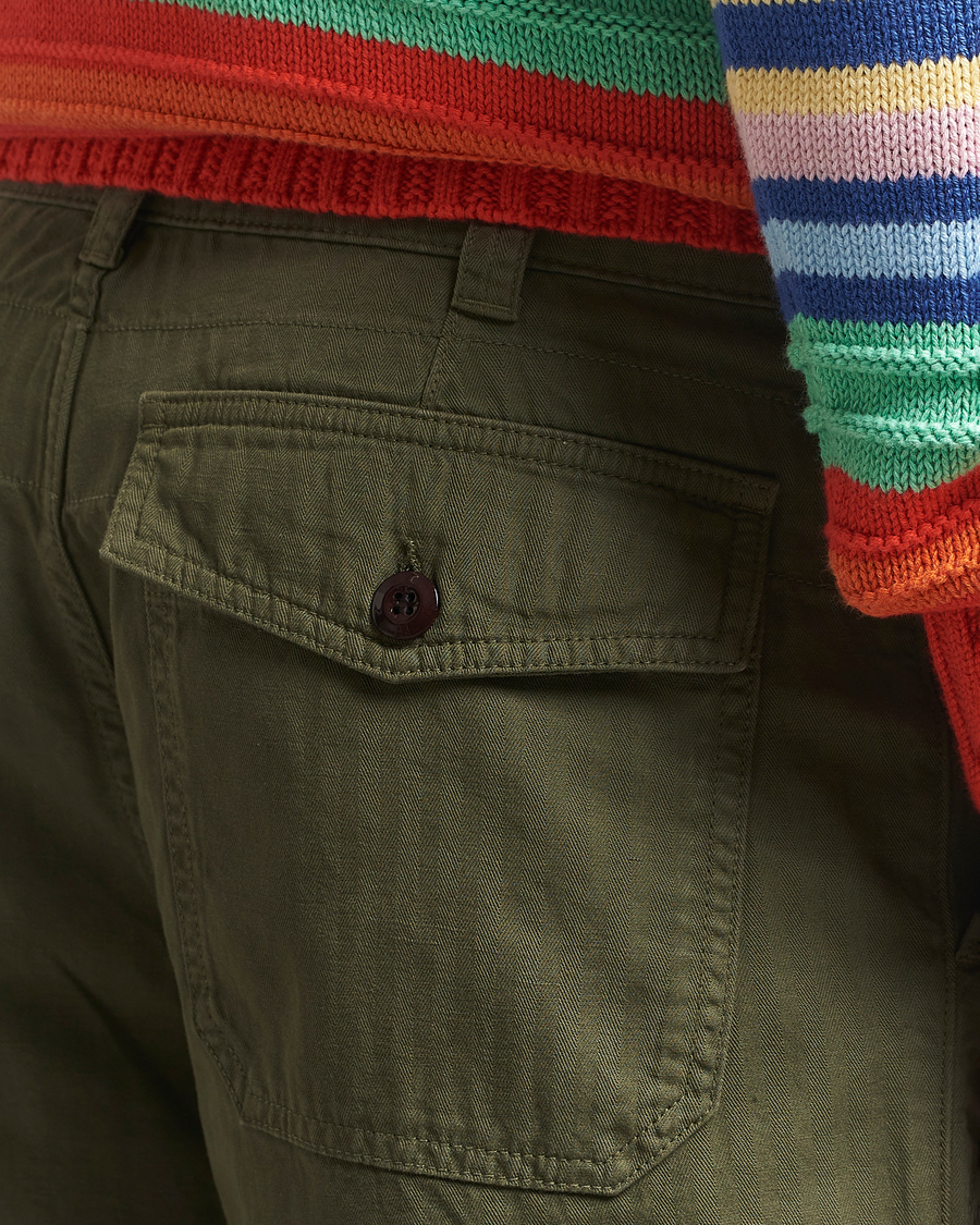 Herre | Shorts | Drake's | Fatigue Cotton Shorts Olive