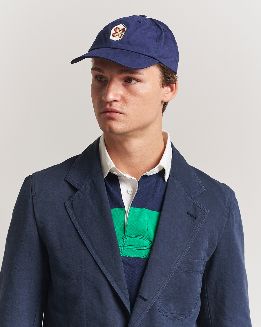 Herre | Hatter og capser | Drake's | Petal Flower Baseball Cap Navy