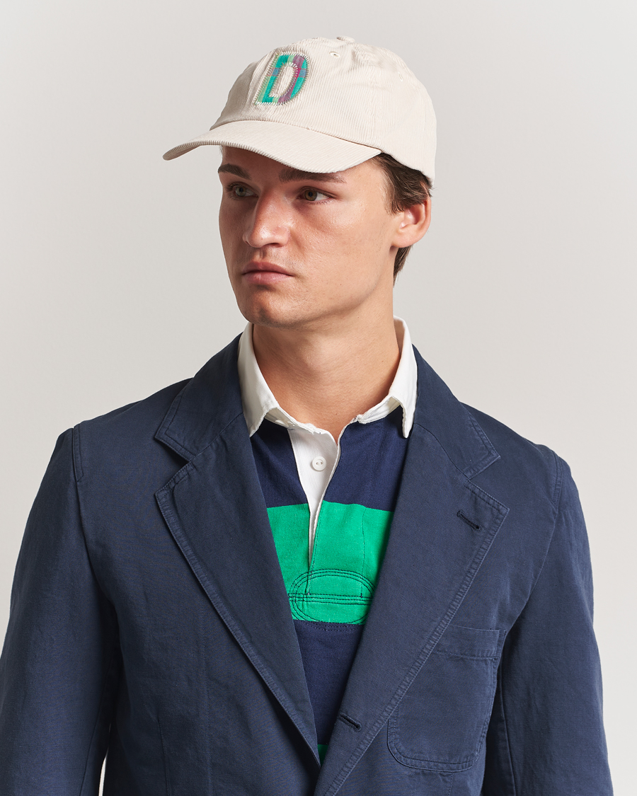 Herre | Hatter og capser | Drake's | D Applique Baseball Cap Ecru