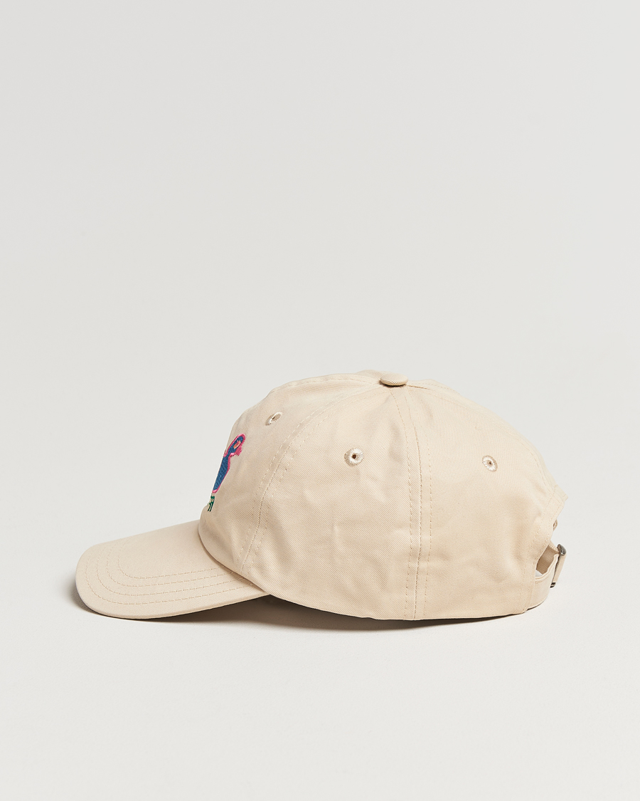 Herre | Hatter og capser | Drake's | Peacock Embroidered Cap Ecru