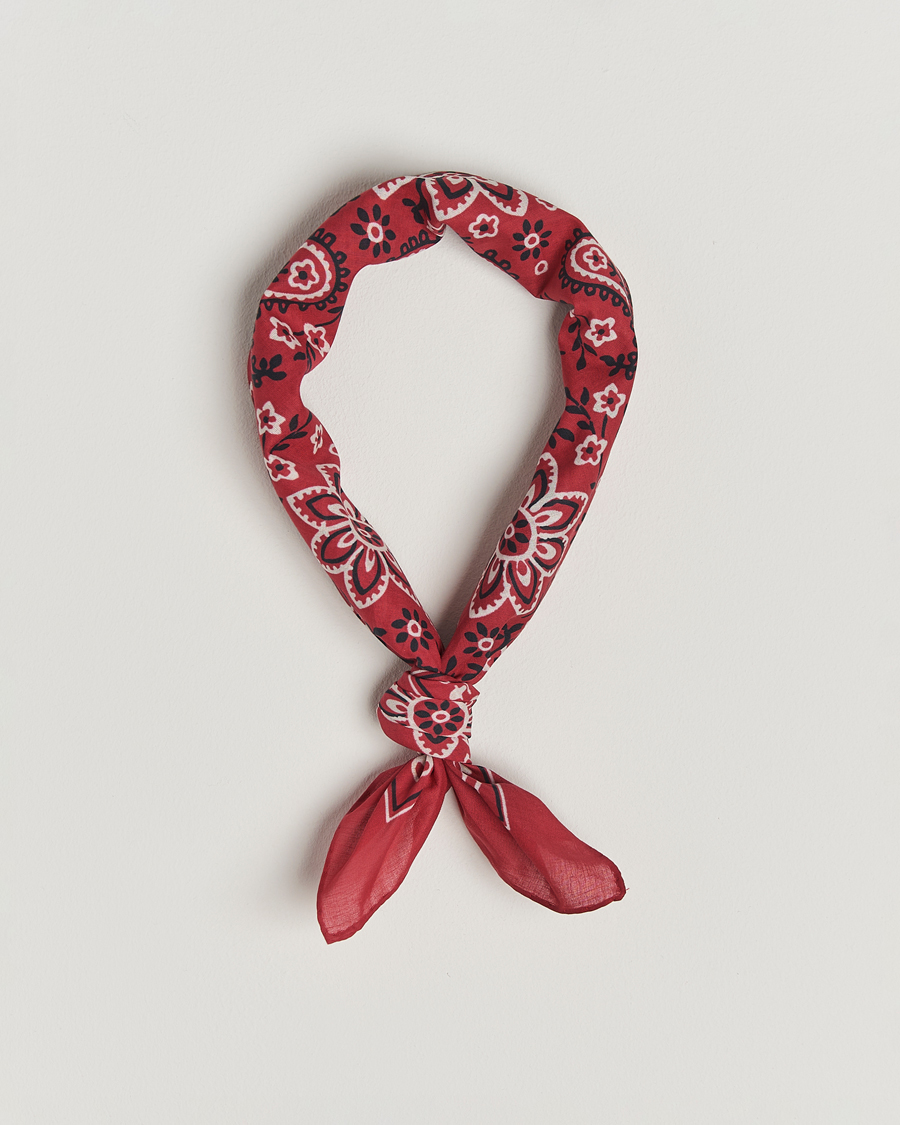 Herre | Scarves | Drake's | Drake'sClassic Paisley BandanaRed