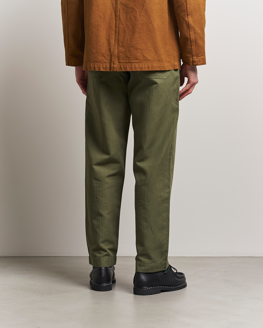 Herre | Bukser | Drake's | Fatigue Cotton Trousers Olive
