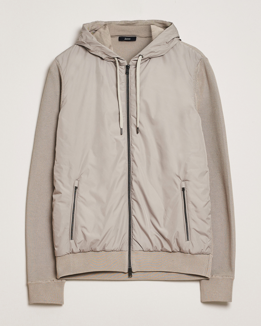 Herre | Jakker | Herno | Hooded Hybrid Jacket Beige