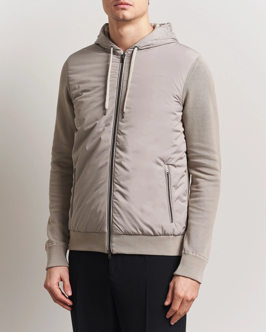 Herre | Jakker | Herno | Hooded Hybrid Jacket Beige