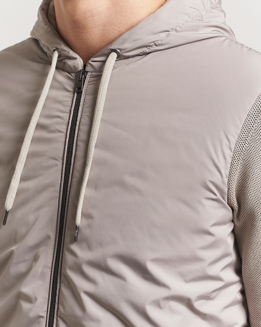 Herre | Jakker | Herno | Hooded Hybrid Jacket Beige