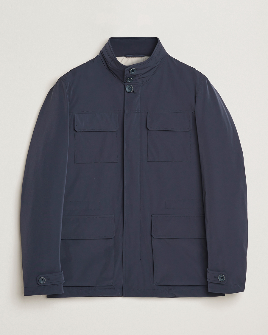 Herre | Jakker | Herno | Soft Nylon Field Jacket Navy