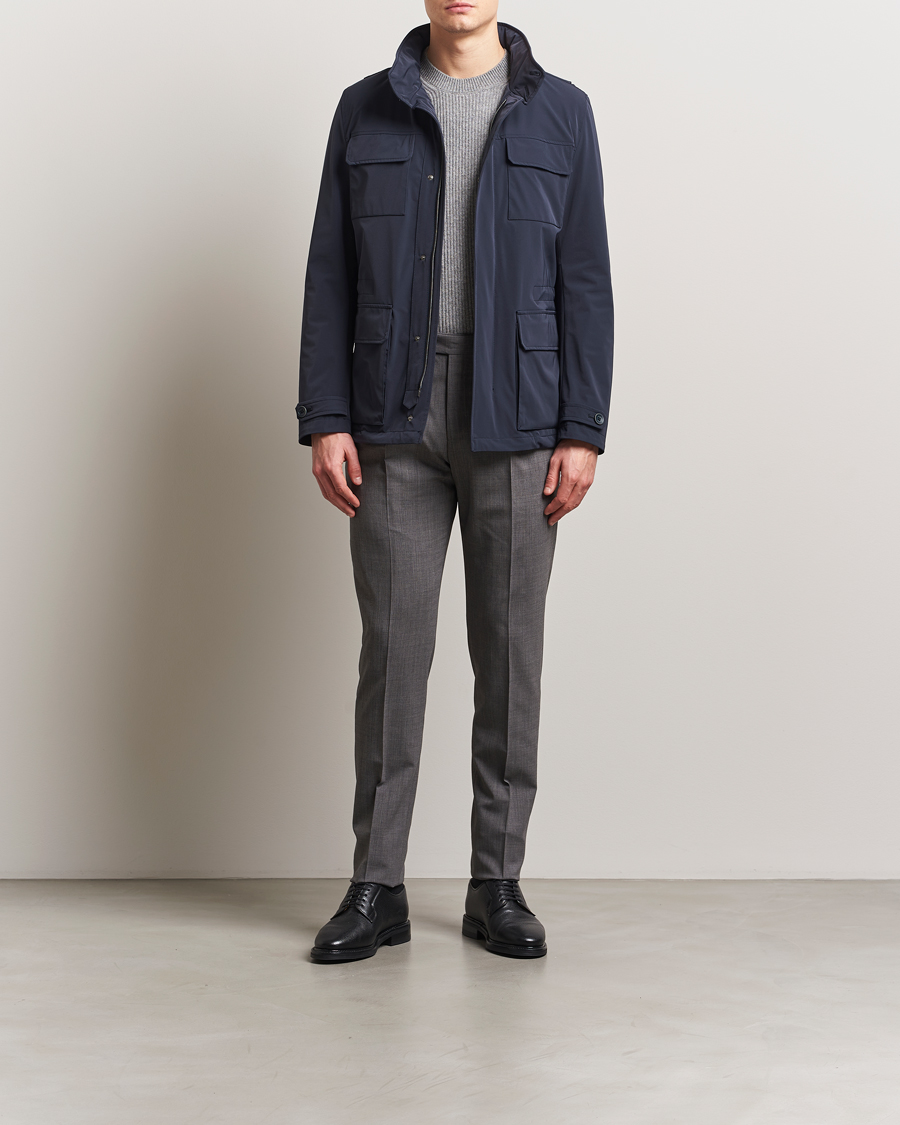Herre | Jakker | Herno | Soft Nylon Field Jacket Navy