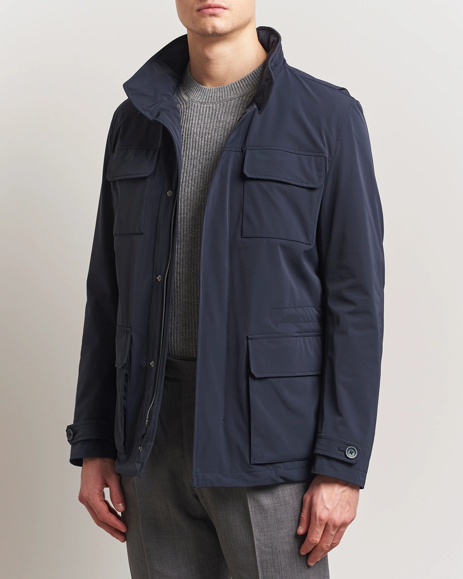 Herre | Jakker | Herno | Soft Nylon Field Jacket Navy