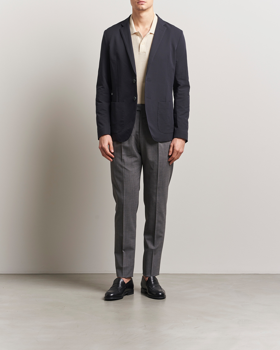 Herre | Dressjakker | Herno | Seersucker Blazer Navy