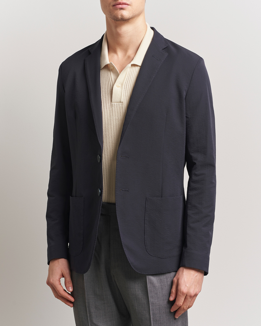 Herre | Dressjakker | Herno | Seersucker Blazer Navy