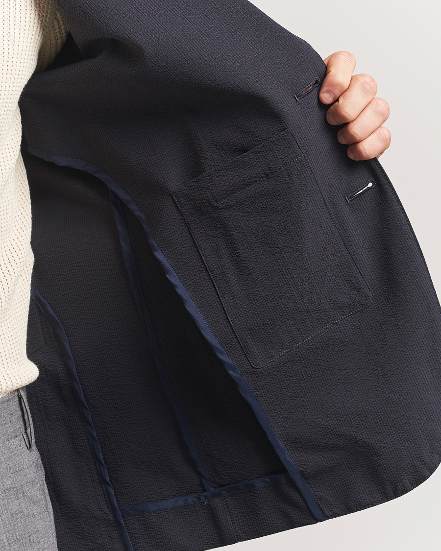 Herre | Dressjakker | Herno | Seersucker Blazer Navy