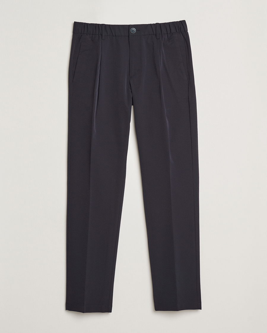 Herre | Bukser | Herno | Seersucker Drawstring Pants Navy