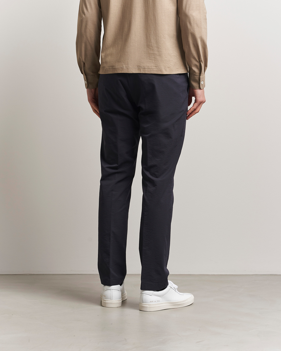 Herre | Bukser | Herno | Seersucker Drawstring Pants Navy