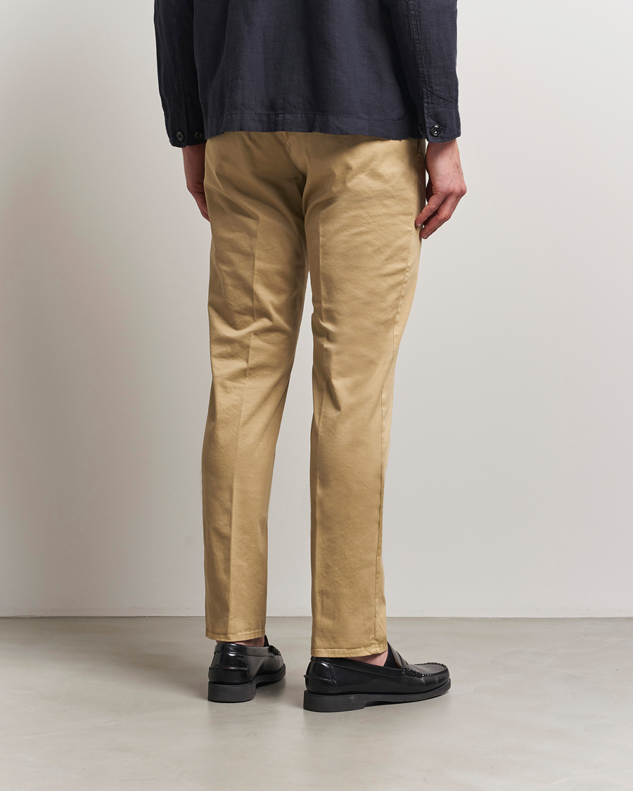 Herre | Bukser | Incotex | Slim Fit Garment Dyed Slacks Beige