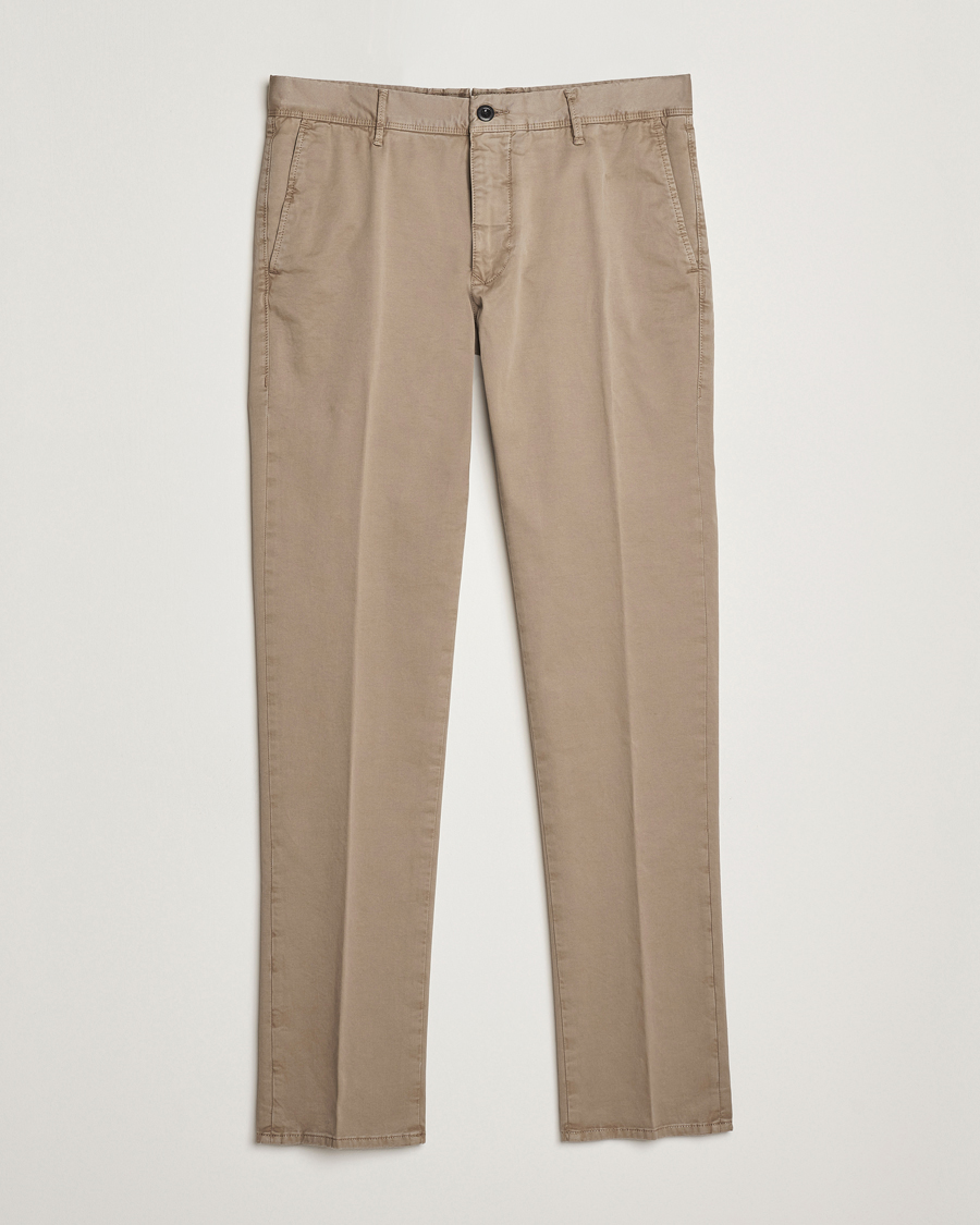 Herre | Bukser | Incotex | Slim Fit Garment Dyed Slacks Brown