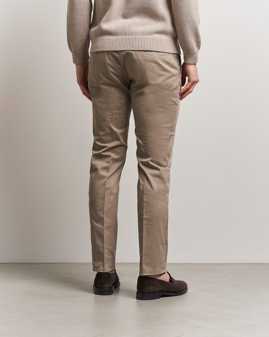 Herre | Bukser | Incotex | Slim Fit Garment Dyed Slacks Brown